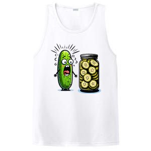 Funny Pickle Surprise A Cucumber And A Jar Of Sliced Pickles PosiCharge Competitor Tank