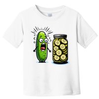 Funny Pickle Surprise A Cucumber And A Jar Of Sliced Pickles Toddler T-Shirt