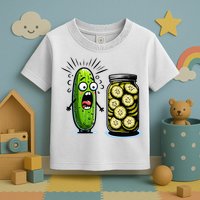 Funny Pickle Surprise A Cucumber And A Jar Of Sliced Pickles Toddler T-Shirt