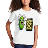 Funny Pickle Surprise A Cucumber And A Jar Of Sliced Pickles Kids T-Shirt