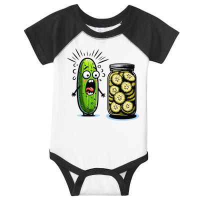 Funny Pickle Surprise A Cucumber And A Jar Of Sliced Pickles Infant Baby Jersey Bodysuit