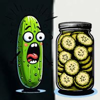 Funny Pickle Surprise A Cucumber And A Jar Of Sliced Pickles Infant Baby Jersey Bodysuit