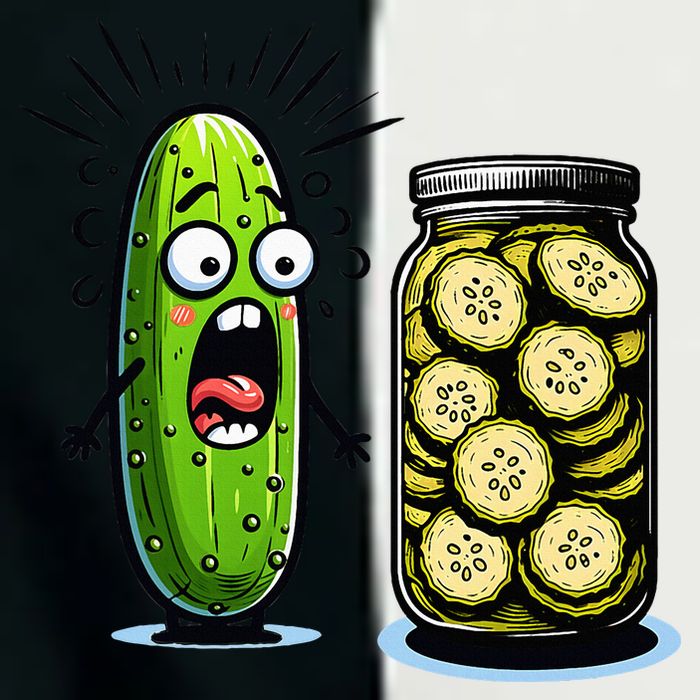 Funny Pickle Surprise A Cucumber And A Jar Of Sliced Pickles Infant Baby Jersey Bodysuit