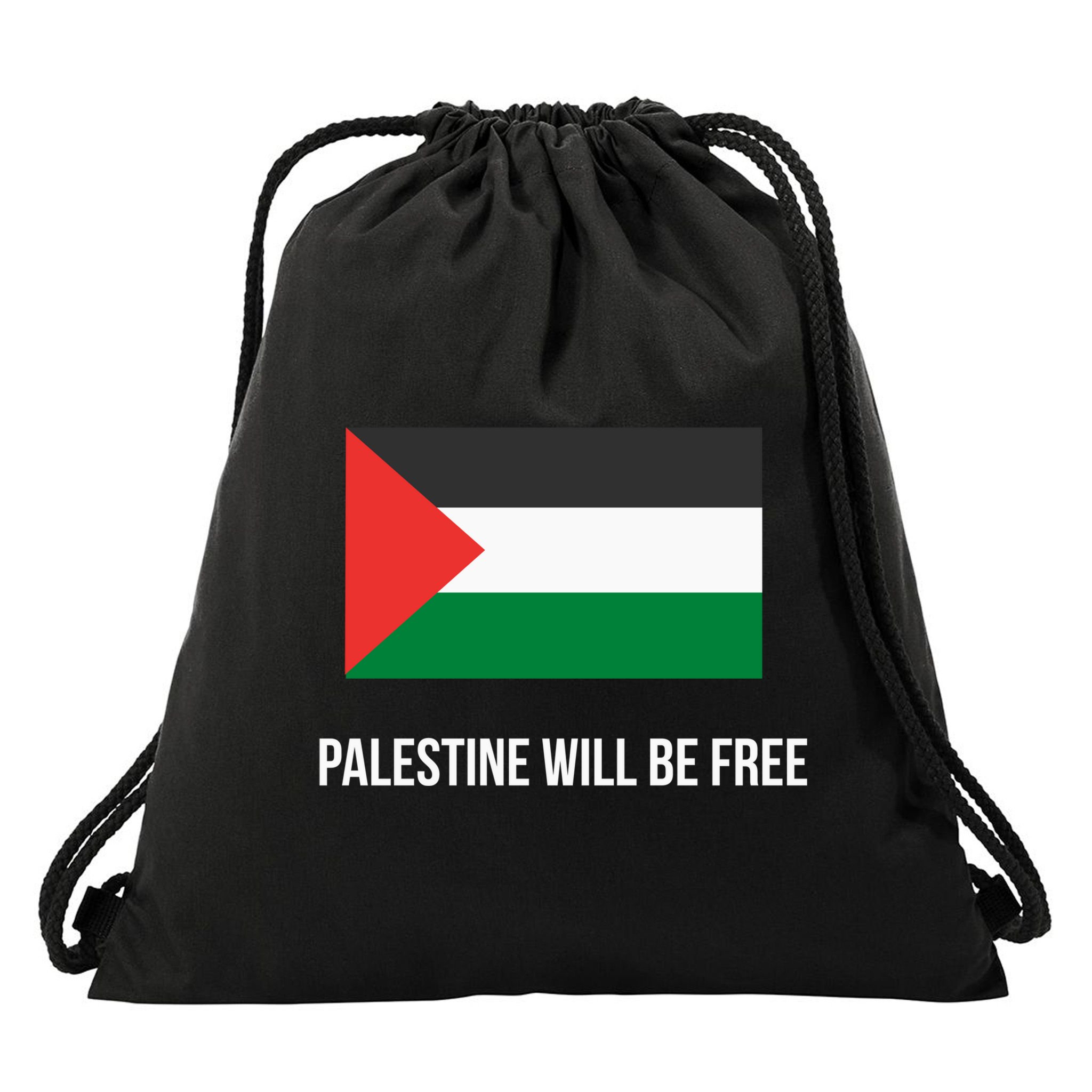 Free Palestine Strong Drawstring Bag