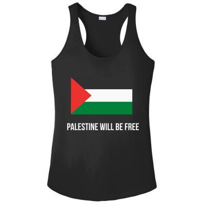 Free Palestine Strong Ladies PosiCharge Competitor Racerback Tank