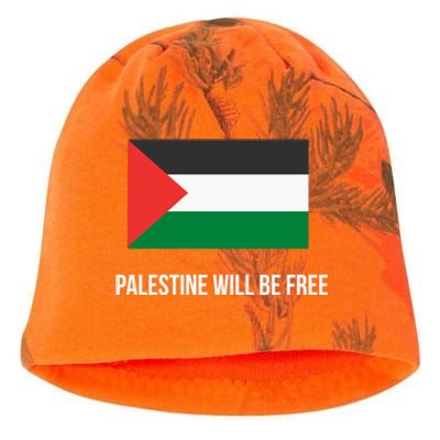 Free Palestine Strong Kati - Camo Knit Beanie