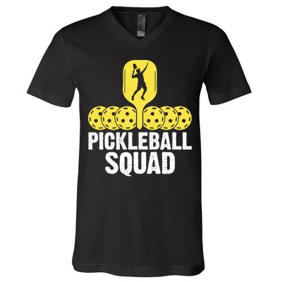 Funny Pickleball Squad Sport Gift Pickleball Player V-Neck T-Shirt