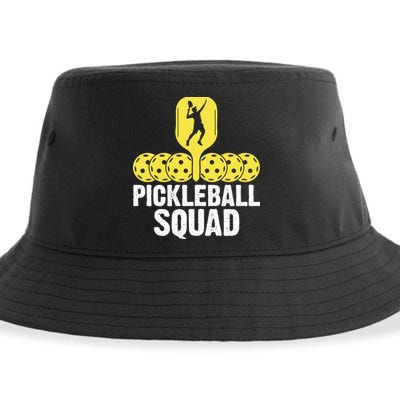 Funny Pickleball Squad Sport Gift Pickleball Player Sustainable Bucket Hat