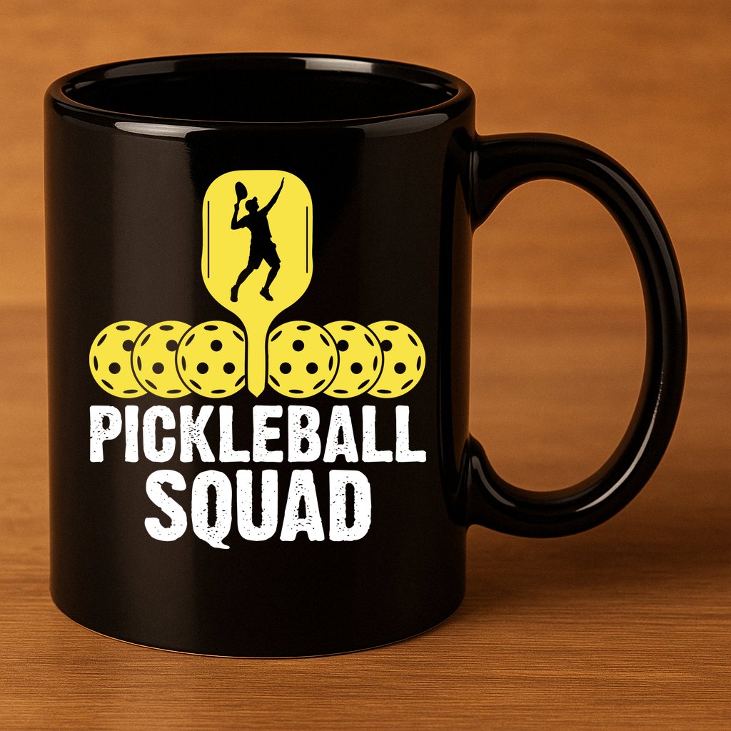 Funny Pickleball Squad Sport Gift Pickleball Player 11oz C Handle Ceramic Mug