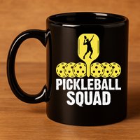 Funny Pickleball Squad Sport Gift Pickleball Player 11oz C Handle Ceramic Mug