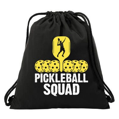 Funny Pickleball Squad Sport Gift Pickleball Player Drawstring Bag