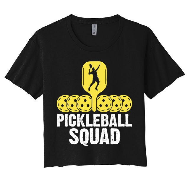 Funny Pickleball Squad Sport Gift Pickleball Player Crop Top