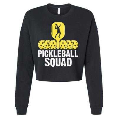 Funny Pickleball Squad Sport Gift Pickleball Player Cropped Pullover Crew