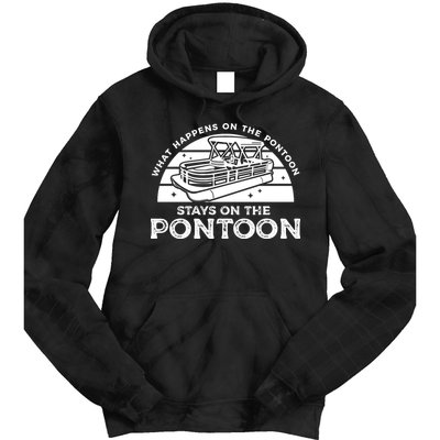 Funny Pontoon Saying Gift Pontooning Tie Dye Hoodie