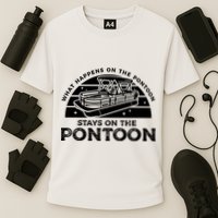 Funny Pontoon Saying Gift Pontooning Cooling Performance Crew T-Shirt