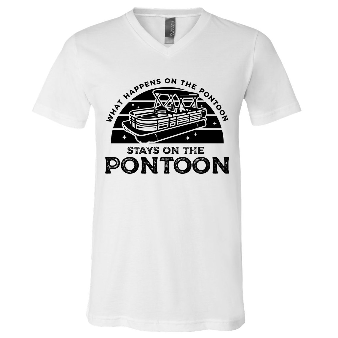 Funny Pontoon Saying Gift Pontooning V-Neck T-Shirt