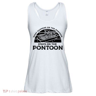 Funny Pontoon Saying Gift Pontooning Ladies Essential Flowy Tank