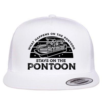 Funny Pontoon Saying Gift Pontooning Flatbill Hat