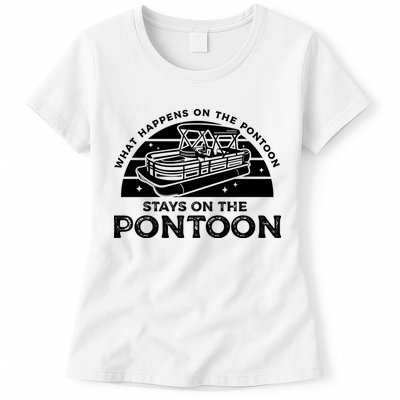 Funny Pontoon Saying Gift Pontooning Womens T-Shirt