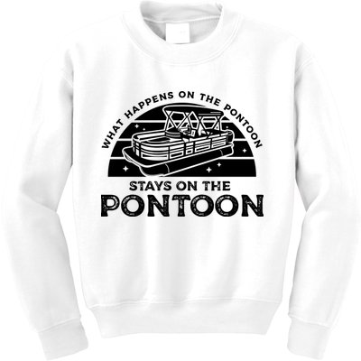 Funny Pontoon Saying Gift Pontooning Kids Sweatshirt