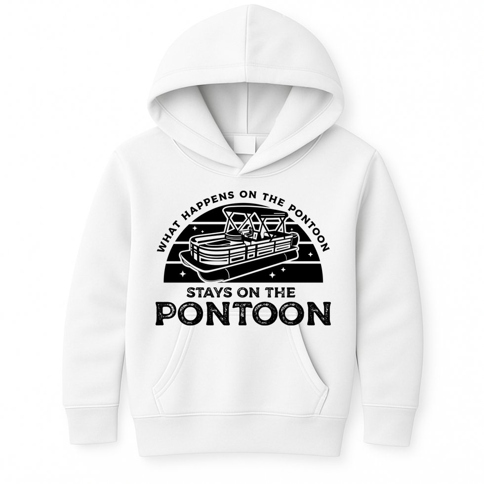Funny Pontoon Saying Gift Pontooning Kids Hoodie