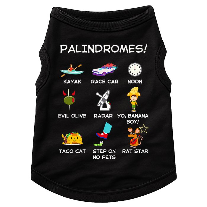 Funny Palindromes Set For Palindromists Word Play Games Pun Doggie Tank