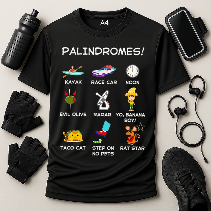 Funny Palindromes Set For Palindromists Word Play Games Pun Performance Shirt