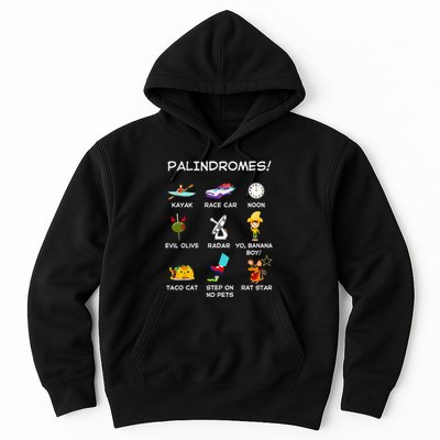 Funny Palindromes Set For Palindromists Word Play Games Pun Hoodie