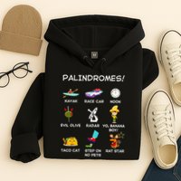 Funny Palindromes Set For Palindromists Word Play Games Pun Hoodie