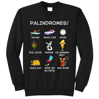 Funny Palindromes Set For Palindromists Word Play Games Pun Sweatshirt