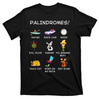 Funny Palindromes Set For Palindromists Word Play Games Pun T-Shirt