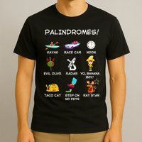 Funny Palindromes Set For Palindromists Word Play Games Pun T-Shirt