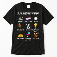 Funny Palindromes Set For Palindromists Word Play Games Pun Tall T-Shirt