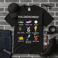 Funny Palindromes Set For Palindromists Word Play Games Pun Tall T-Shirt