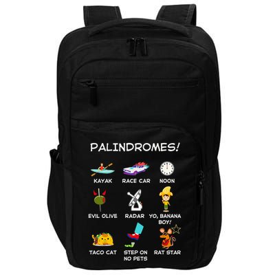 Funny Palindromes Set For Palindromists Word Play Games Pun Impact Tech Backpack