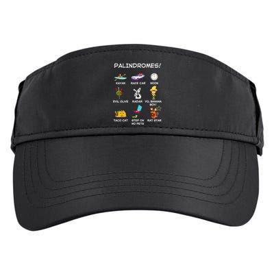 Funny Palindromes Set For Palindromists Word Play Games Pun Adult Drive Performance Visor