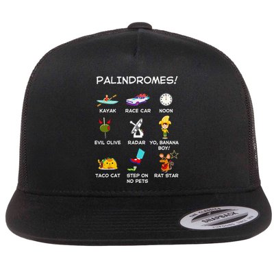 Funny Palindromes Set For Palindromists Word Play Games Pun Flatbill Hat