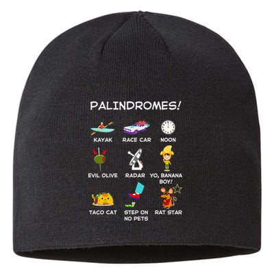 Funny Palindromes Set For Palindromists Word Play Games Pun Sustainable Beanie