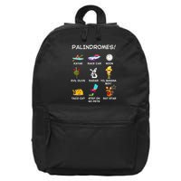 Funny Palindromes Set For Palindromists Word Play Games Pun 16 in Basic Backpack