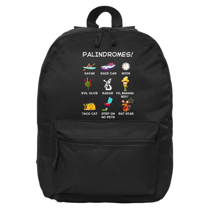 Funny Palindromes Set For Palindromists Word Play Games Pun 16 in Basic Backpack