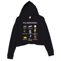 Funny Palindromes Set For Palindromists Word Play Games Pun Crop Fleece Hoodie