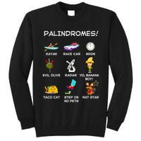 Funny Palindromes Set For Palindromists Word Play Games Pun Tall Sweatshirt