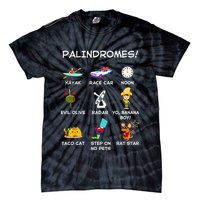 Funny Palindromes Set For Palindromists Word Play Games Pun Tie-Dye T-Shirt