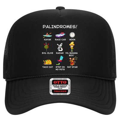Funny Palindromes Set For Palindromists Word Play Games Pun Trucker Hat