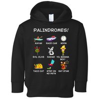 Funny Palindromes Set For Palindromists Word Play Games Pun Toddler Hoodie