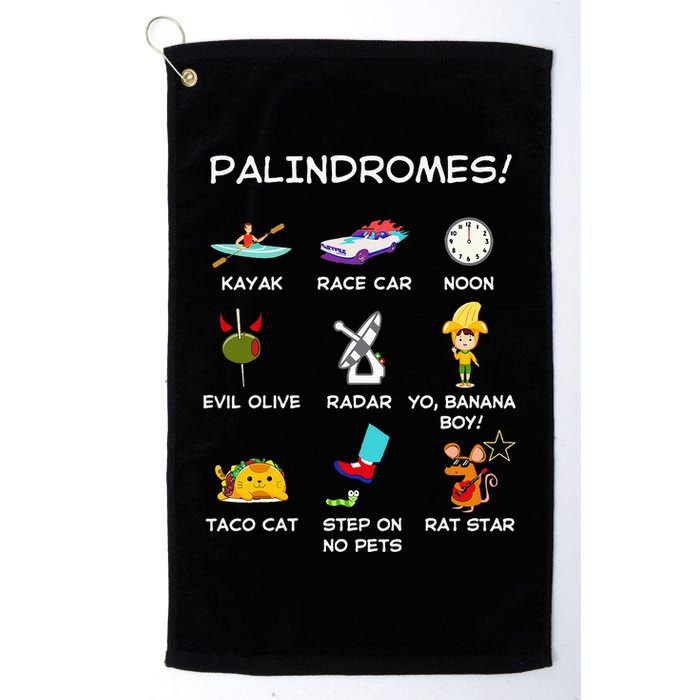 Funny Palindromes Set For Palindromists Word Play Games Pun Golf Towel