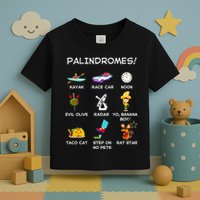 Funny Palindromes Set For Palindromists Word Play Games Pun Toddler T-Shirt