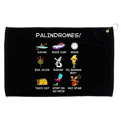 Funny Palindromes Set For Palindromists Word Play Games Pun Grommeted Golf Towel
