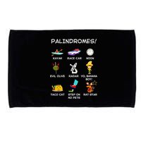 Funny Palindromes Set For Palindromists Word Play Games Pun Microfiber Hand Towel