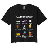 Funny Palindromes Set For Palindromists Word Play Games Pun Crop Top